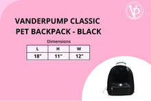 Load image into Gallery viewer, Vanderpump Classic Pet Backpack - Black - Vanderpump Pets
